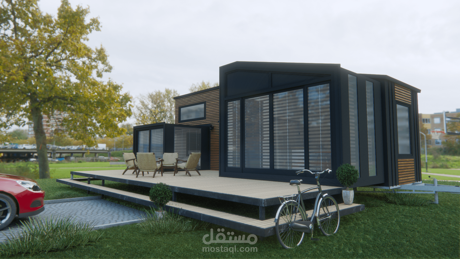 تصميم المناظر الطبيعية والتصميم الداخلي.