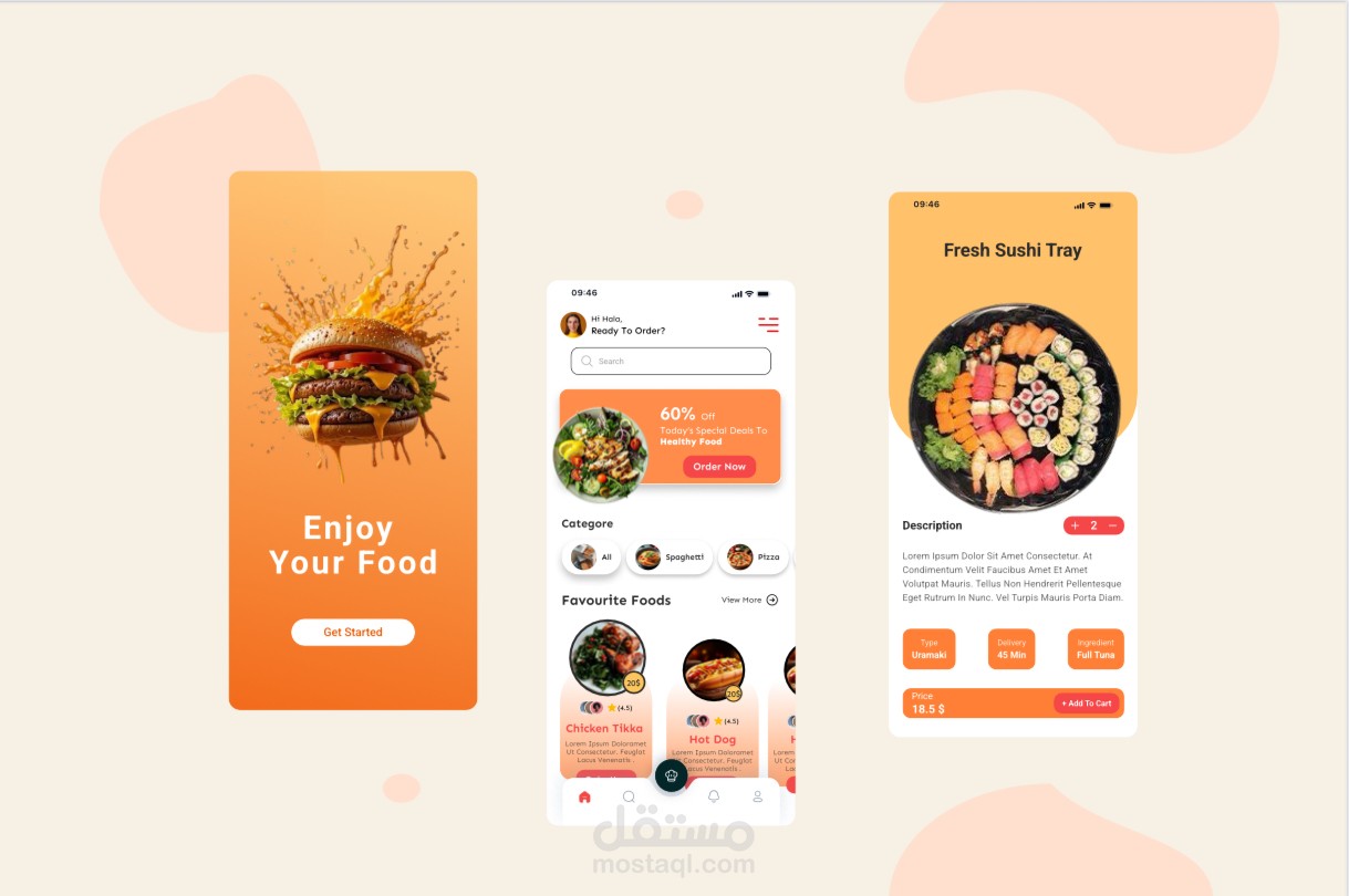 نموذج تفاعلي لموقع ويب عصائر | Interactive Web Prototype – Juice Website