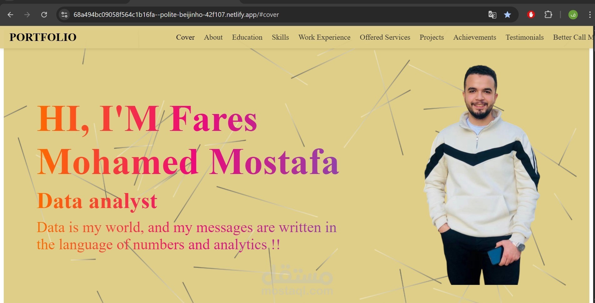 عمل PORTFOLIO احترافي للتوظيف