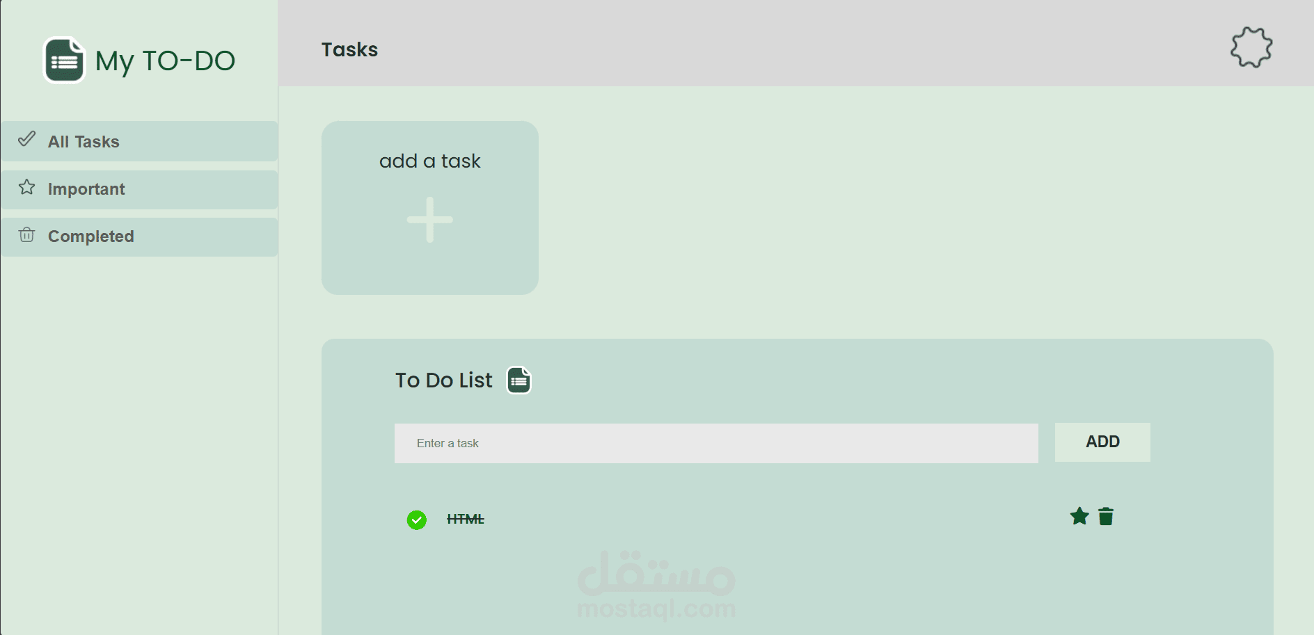 A simple and interactive ToDo List web app to help you manage daily tasks, mark important tasks, and track completed tasks easily.