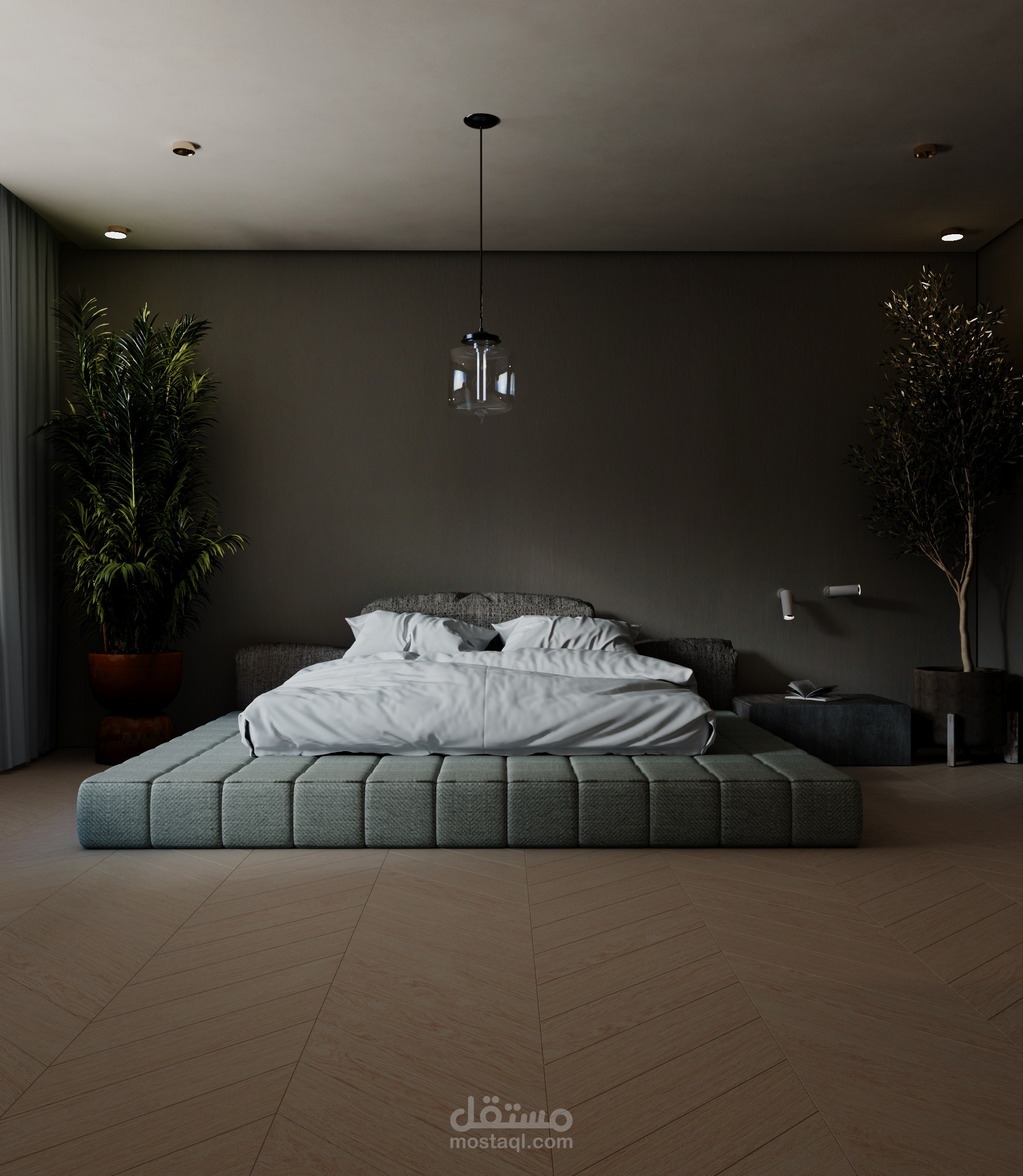 "تصميم داخلي شامل لفيلا حديثة: أناقة بسيطة باستخدام 3ds Max وCorona"