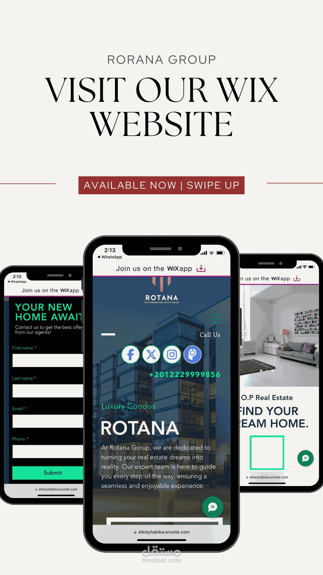 موقع تعريفي لشركة Real estate