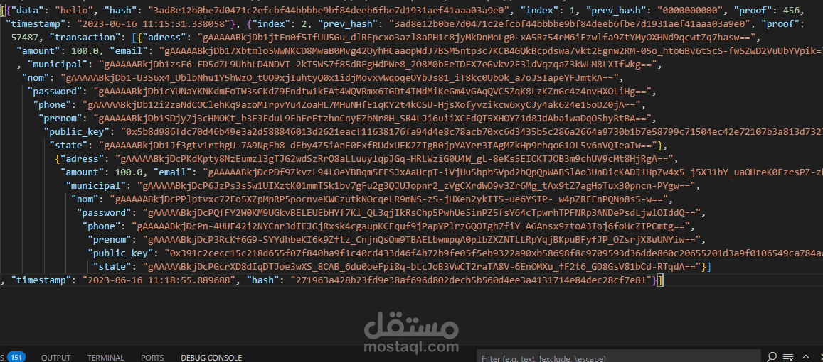 برنامج بلوكشاين
