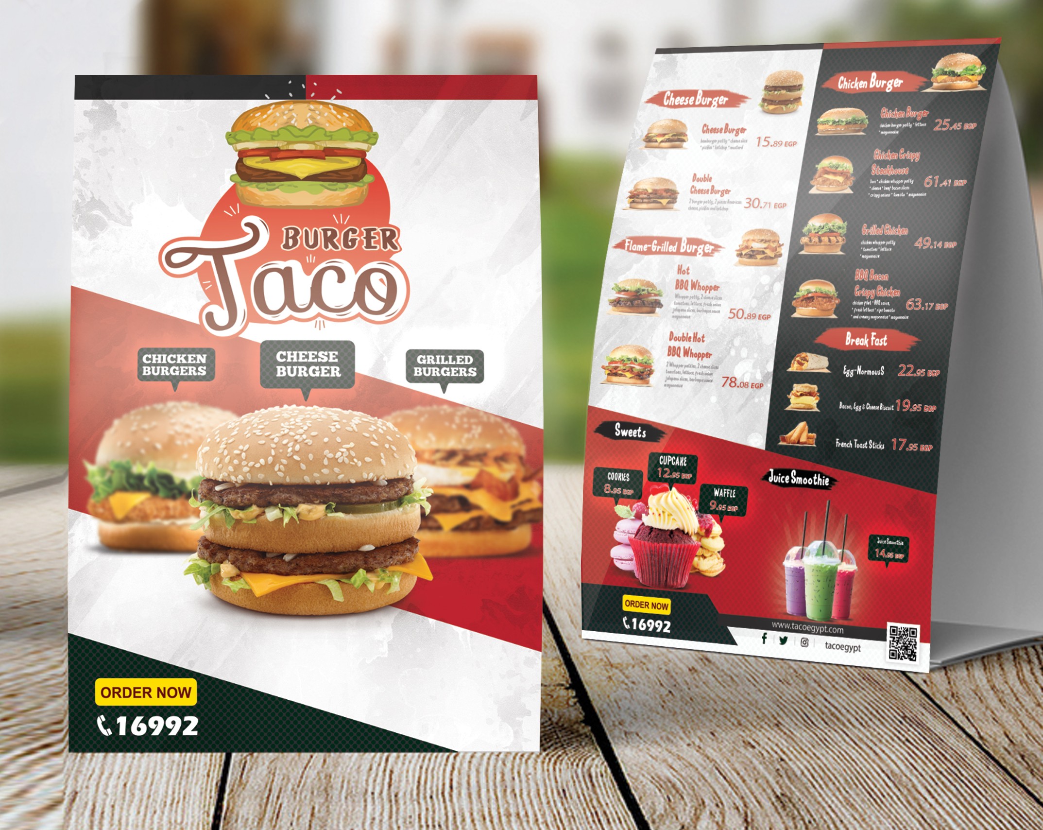 Taco Burger Menu