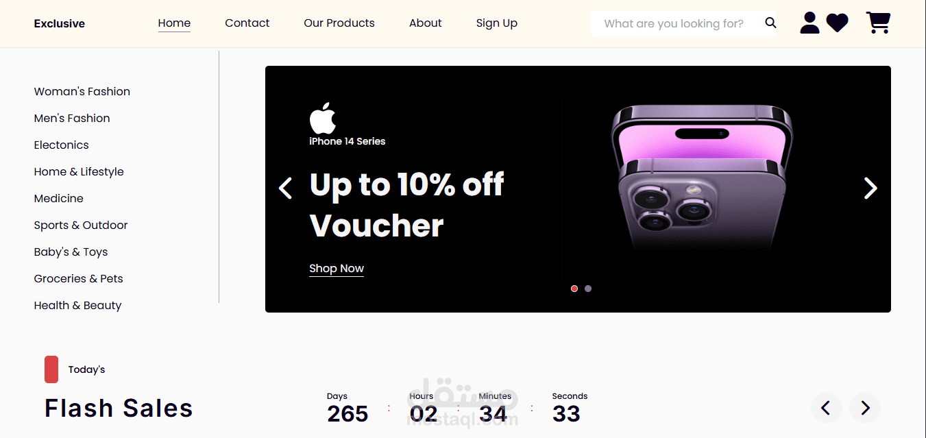 eCommerce website