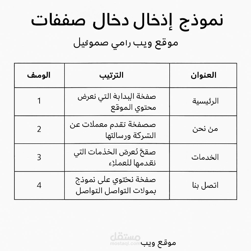 اعداد ملف تعليمات لموقع ويب