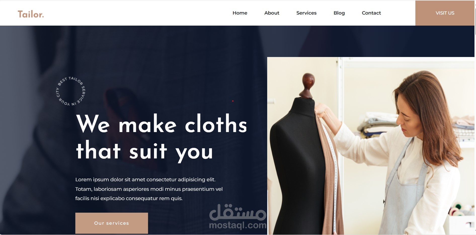 Tailor | Custom-Made Clothes Web Template