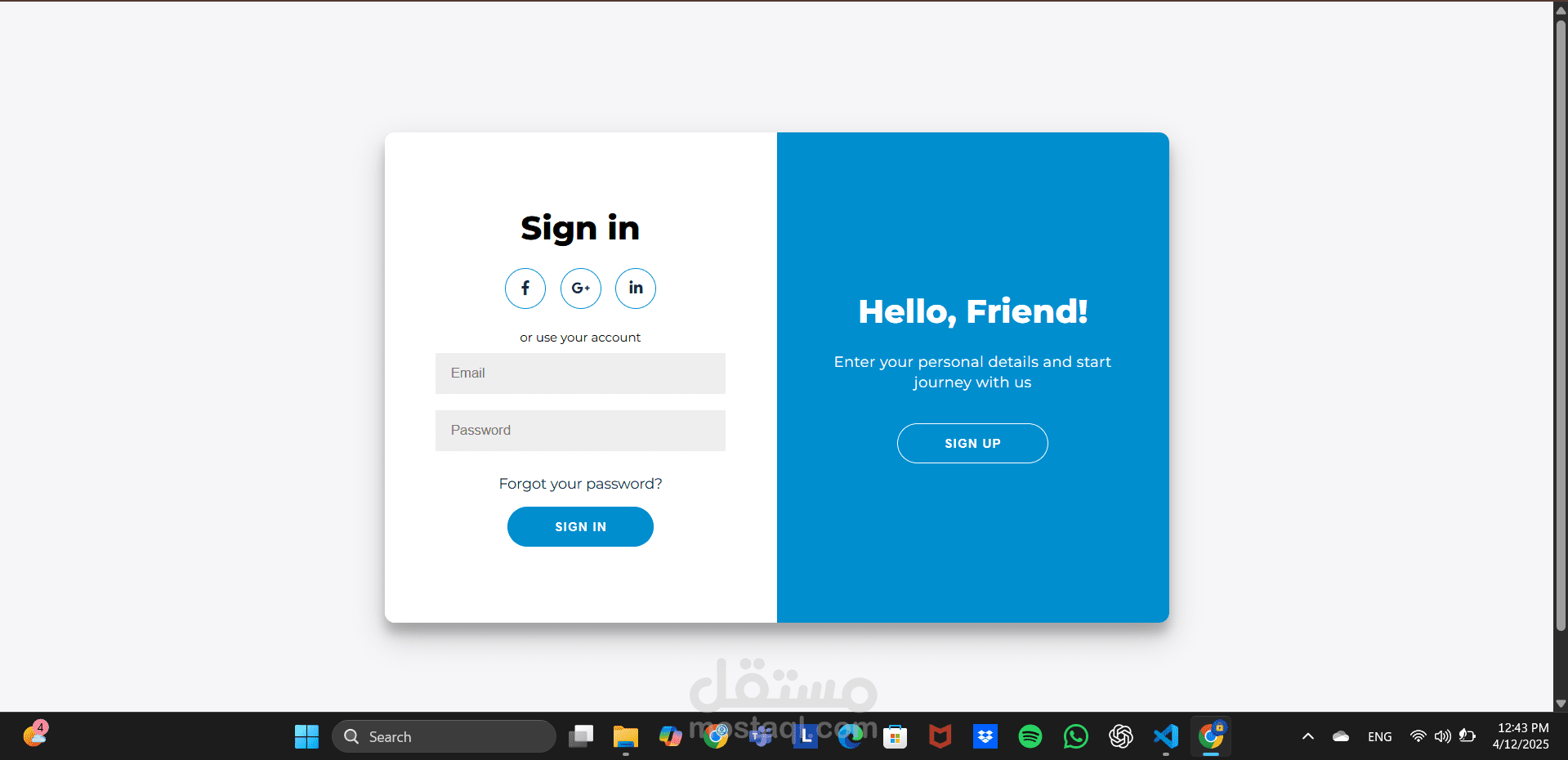 Login form
