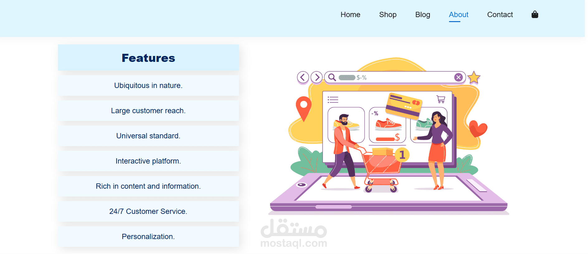 e-commerce website