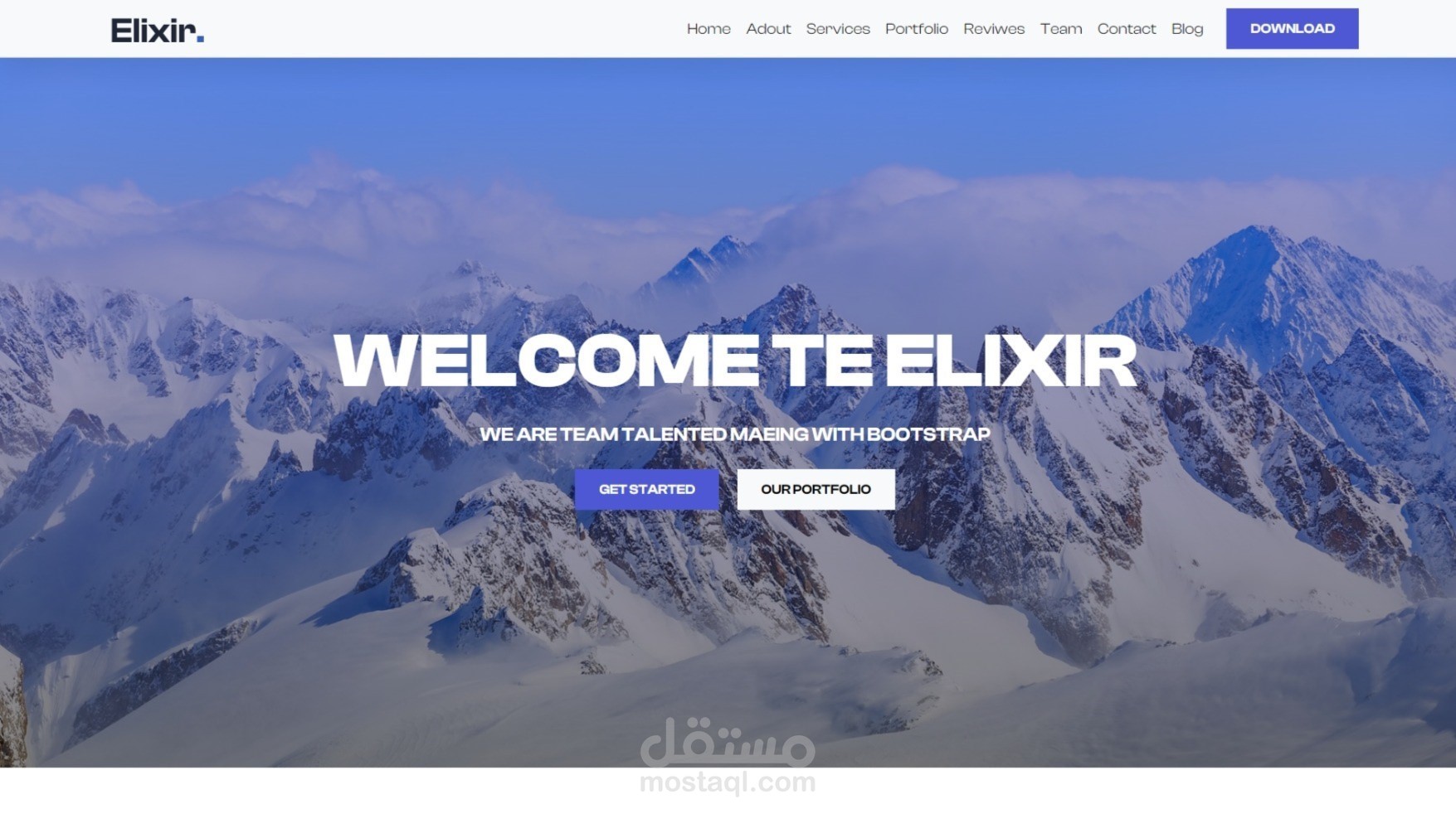 تصميم واجهة صفحة هبوط احترافية باستخدام Bootstrap Professional Landing Page Design Using Bootstrap