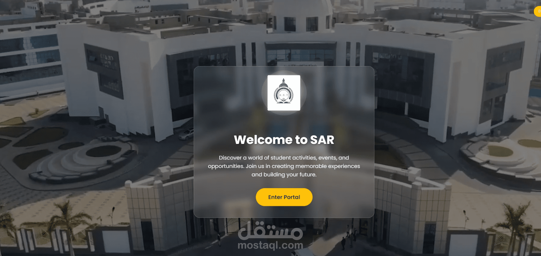 عمل الواجهه الااماميه والخلفيه لموقع للانشطه الطلابيه لجامعة الرياده