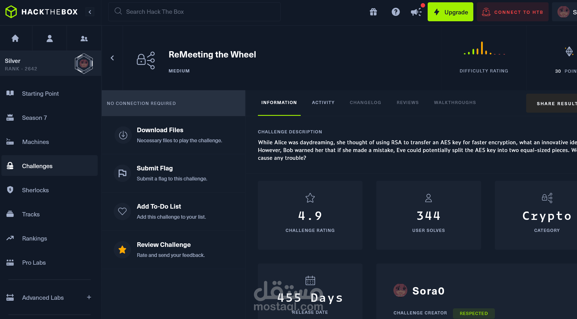 تصميم تحدي Remeeting the Wheel لشركة HackTheBox المشهورة في مجال الامن السيبراني