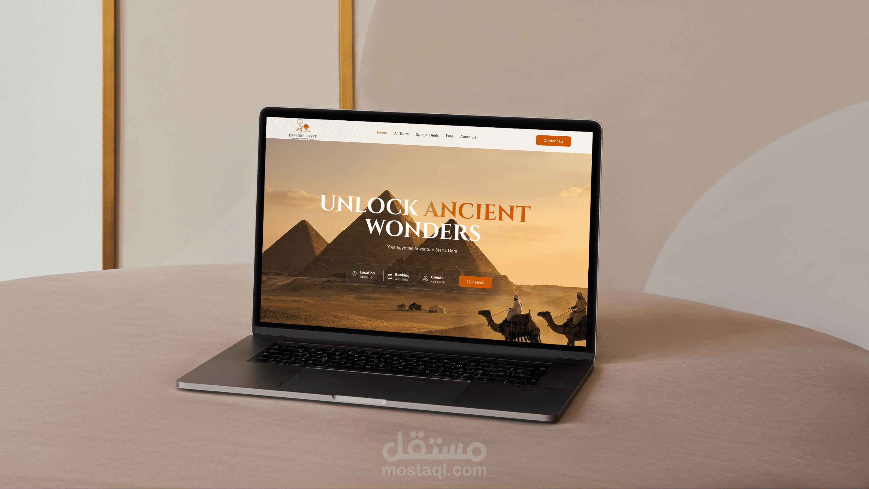 تصميم موقع للسياح في مصر