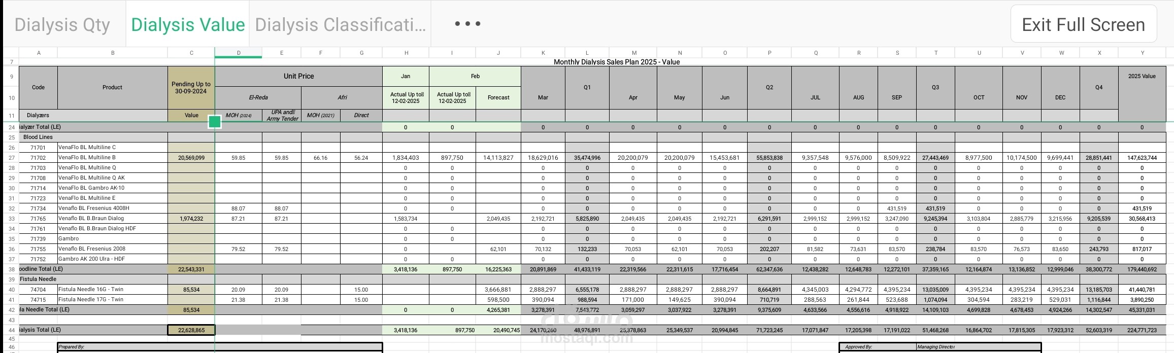 Sales plan 2025