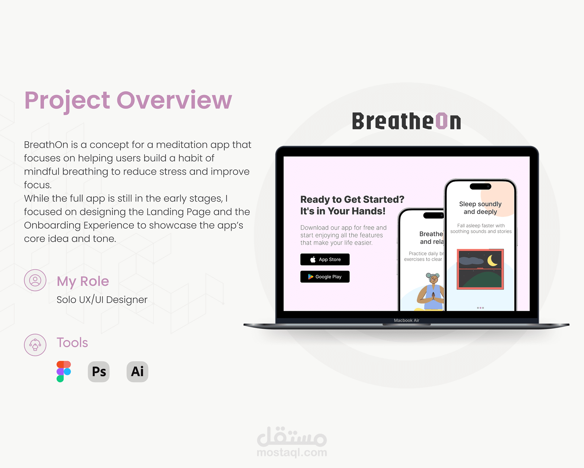 BreathOn landing page