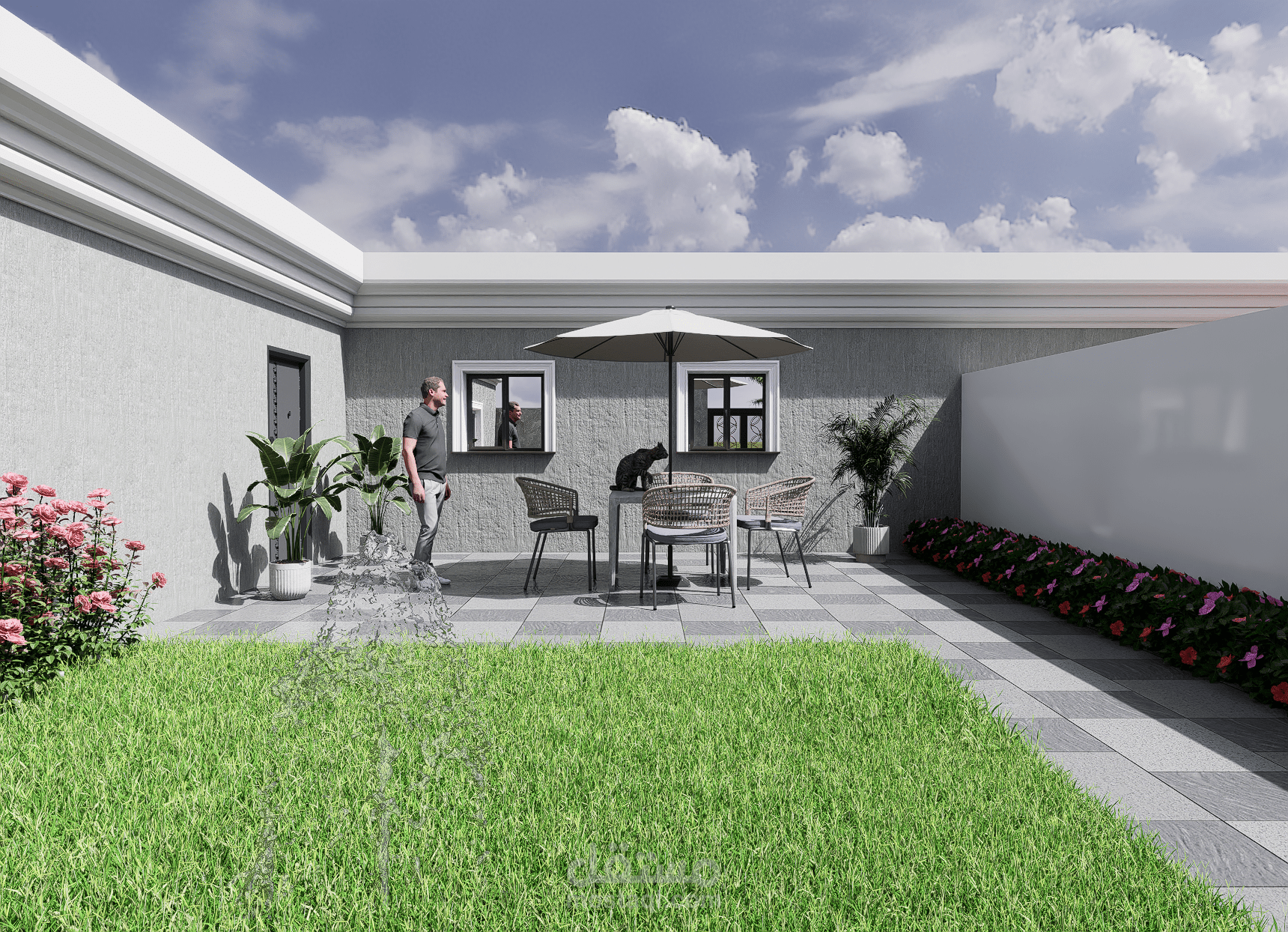 تصميم لاندسكيب ثلاثي الابعاد