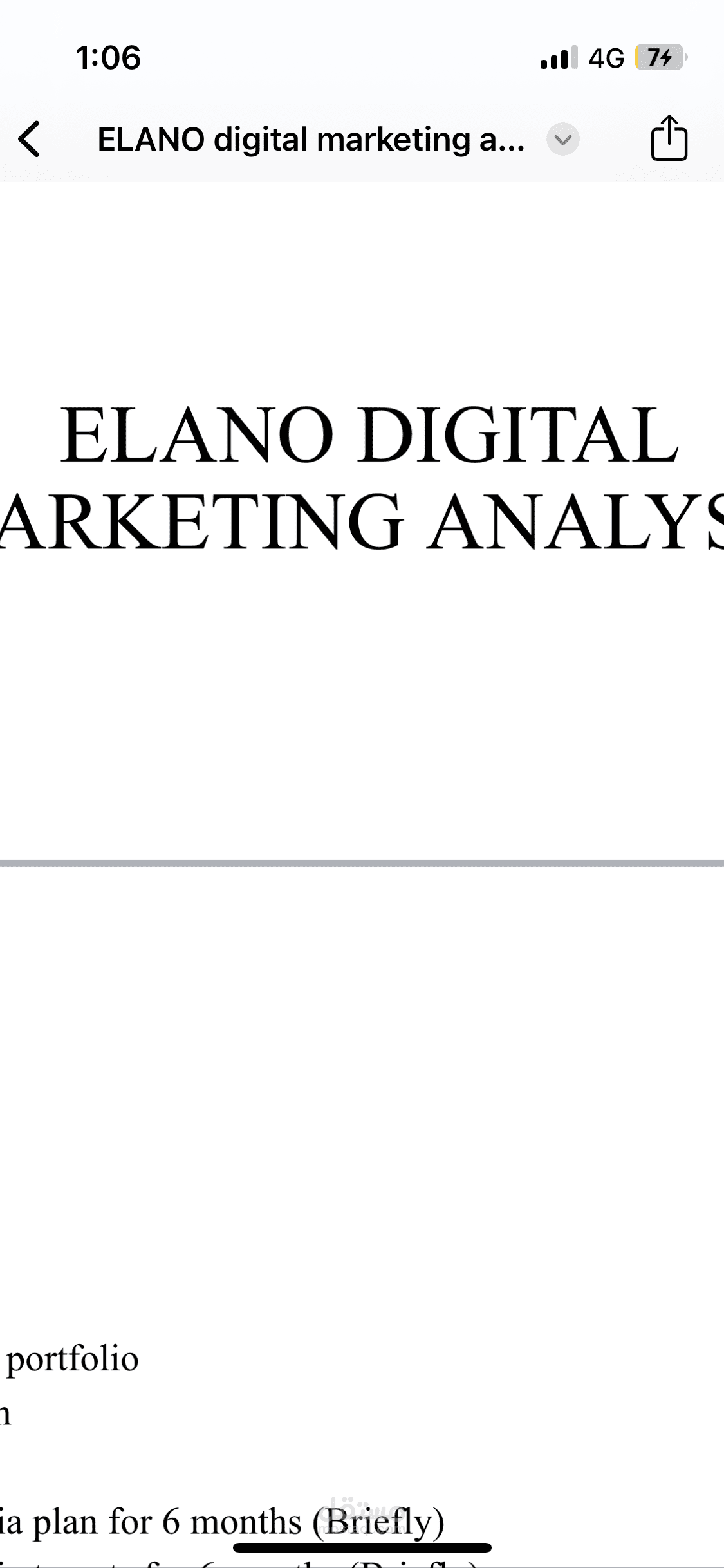 Digital marketing analysis