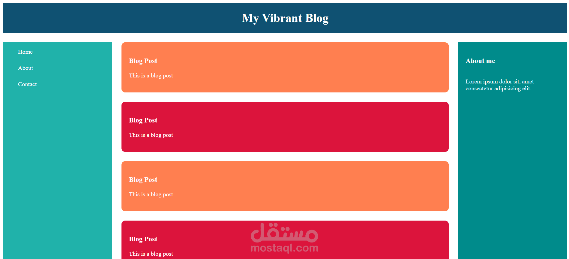 Template لعرض منشورات
