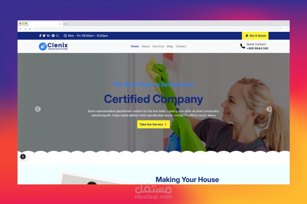 Cleaning Services Website