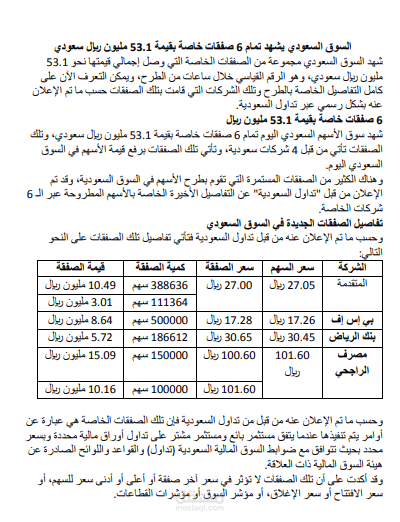 حالة البورصة السعودية في بداية 2025 والصفقات الجديدة المعلن عنها من قبل الجهات المسؤولة