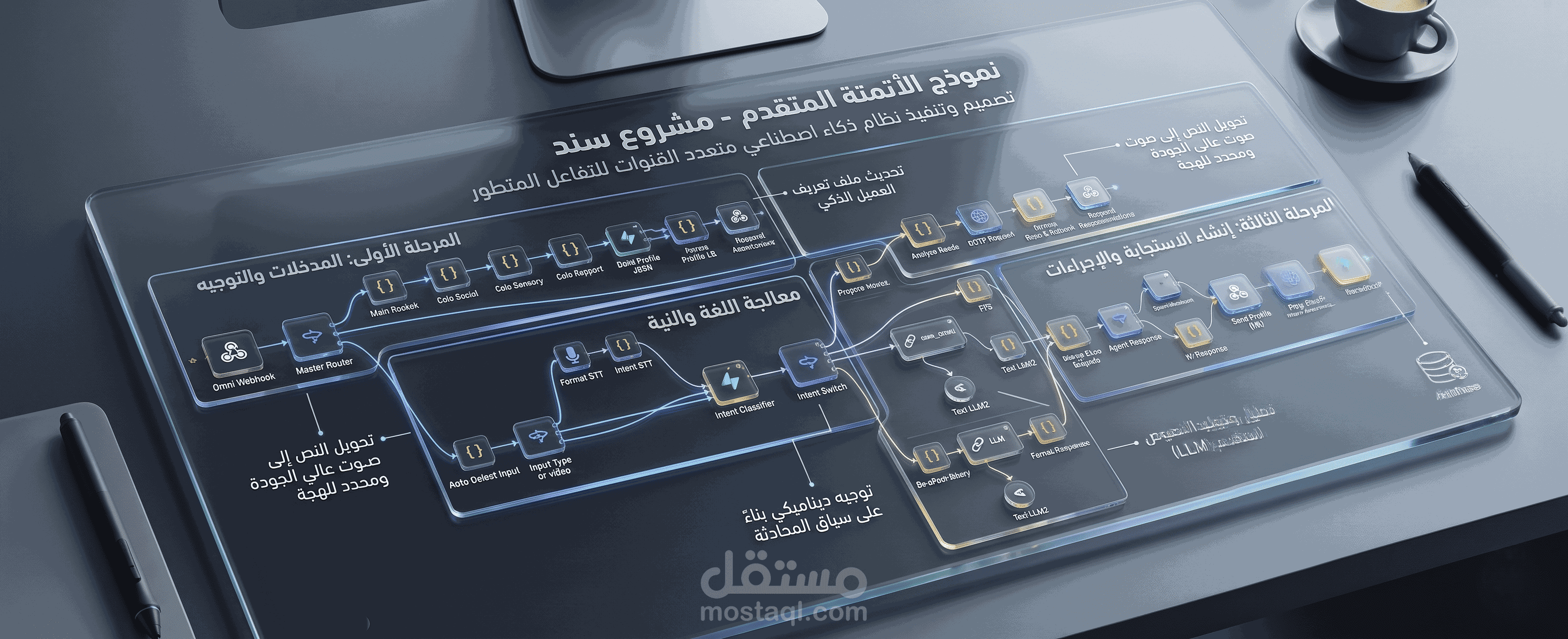 نظام "سند" (Sanad) - منصة ذكية للأتمتة والتقييم متعدد الوسائط باستخدام n8n و AI