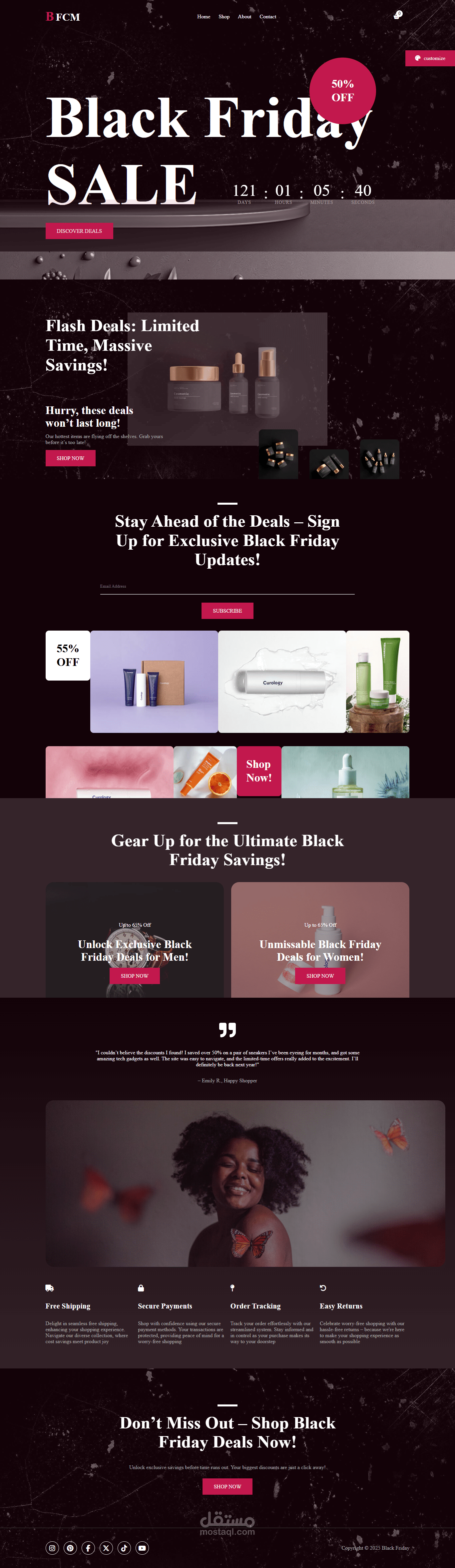 Responsive Black Friday E-commerce Website (HTML, CSS & JavaScript)