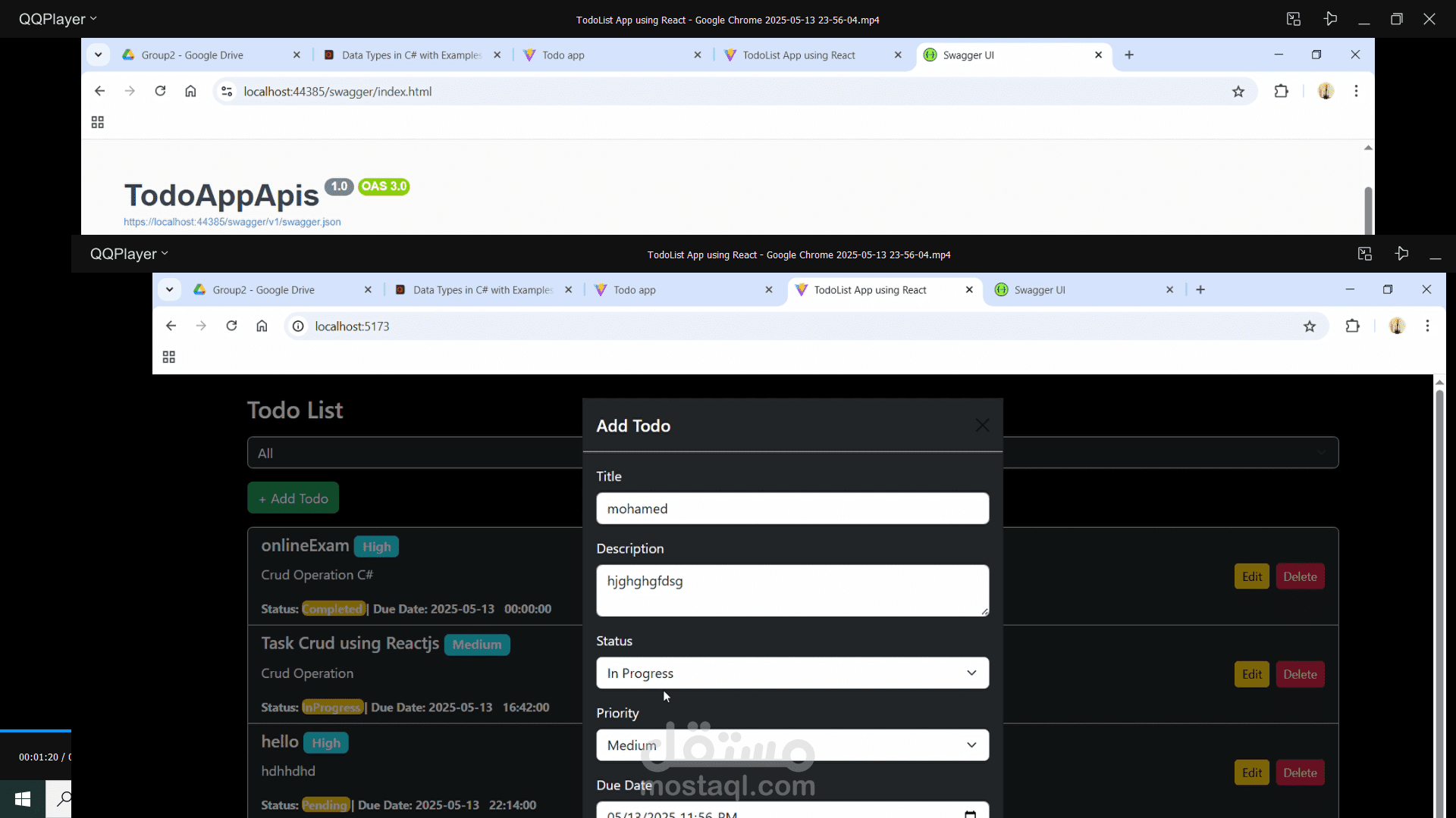 TodoApp Using RestfulApi & React js