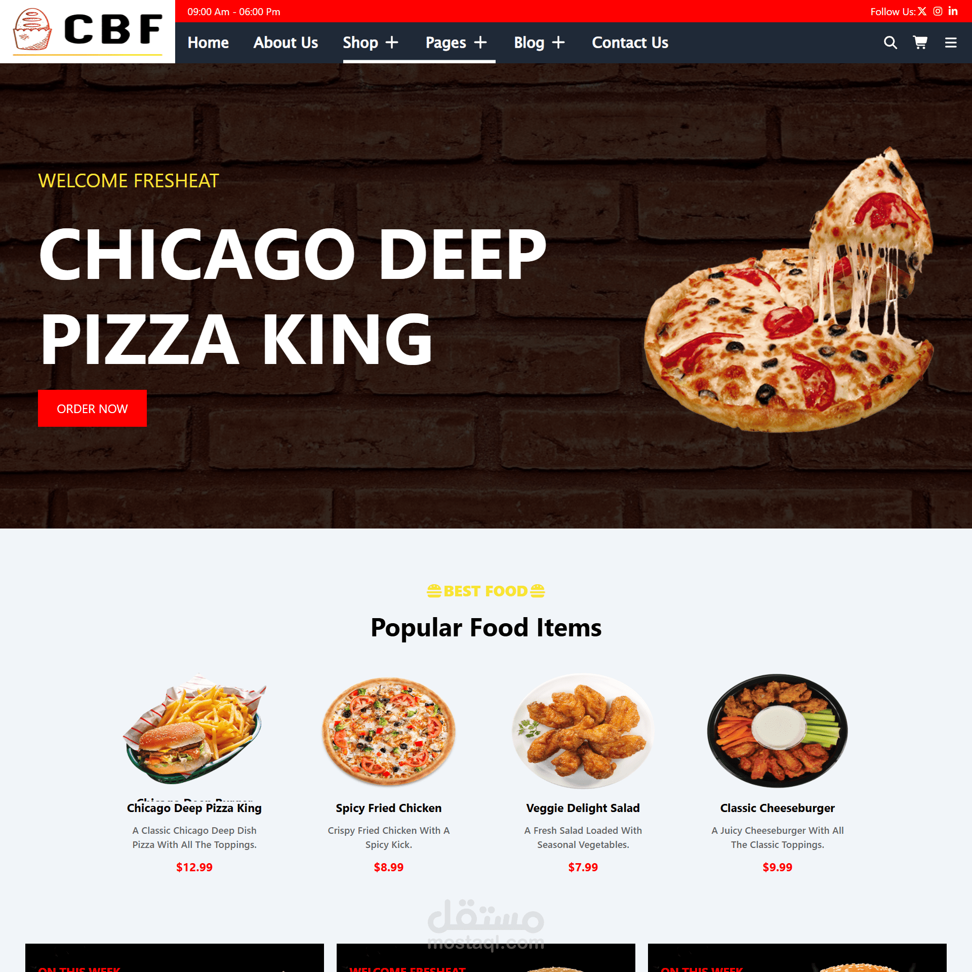 CBF – Restaurant Website