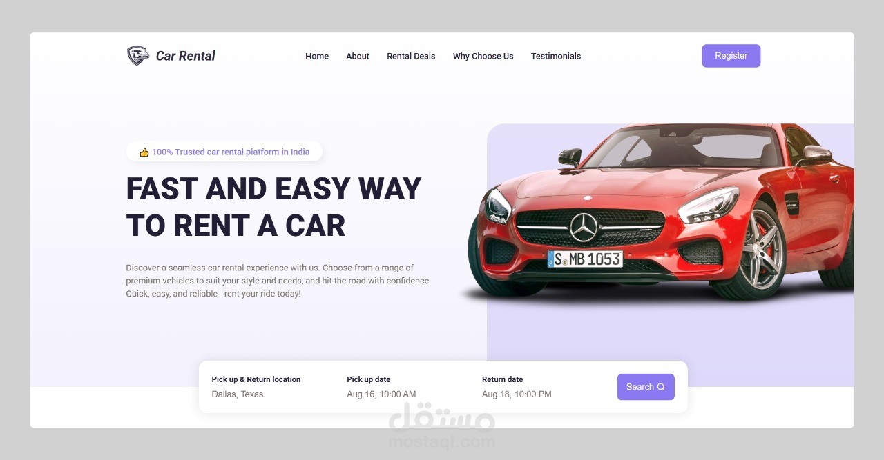 Car Rental Website