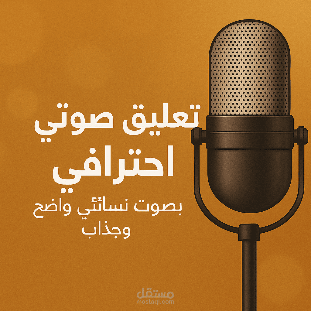 سأقدّم تعليقًا صوتيًا احترافيًا بصوت نسائي واضح وجذّاب