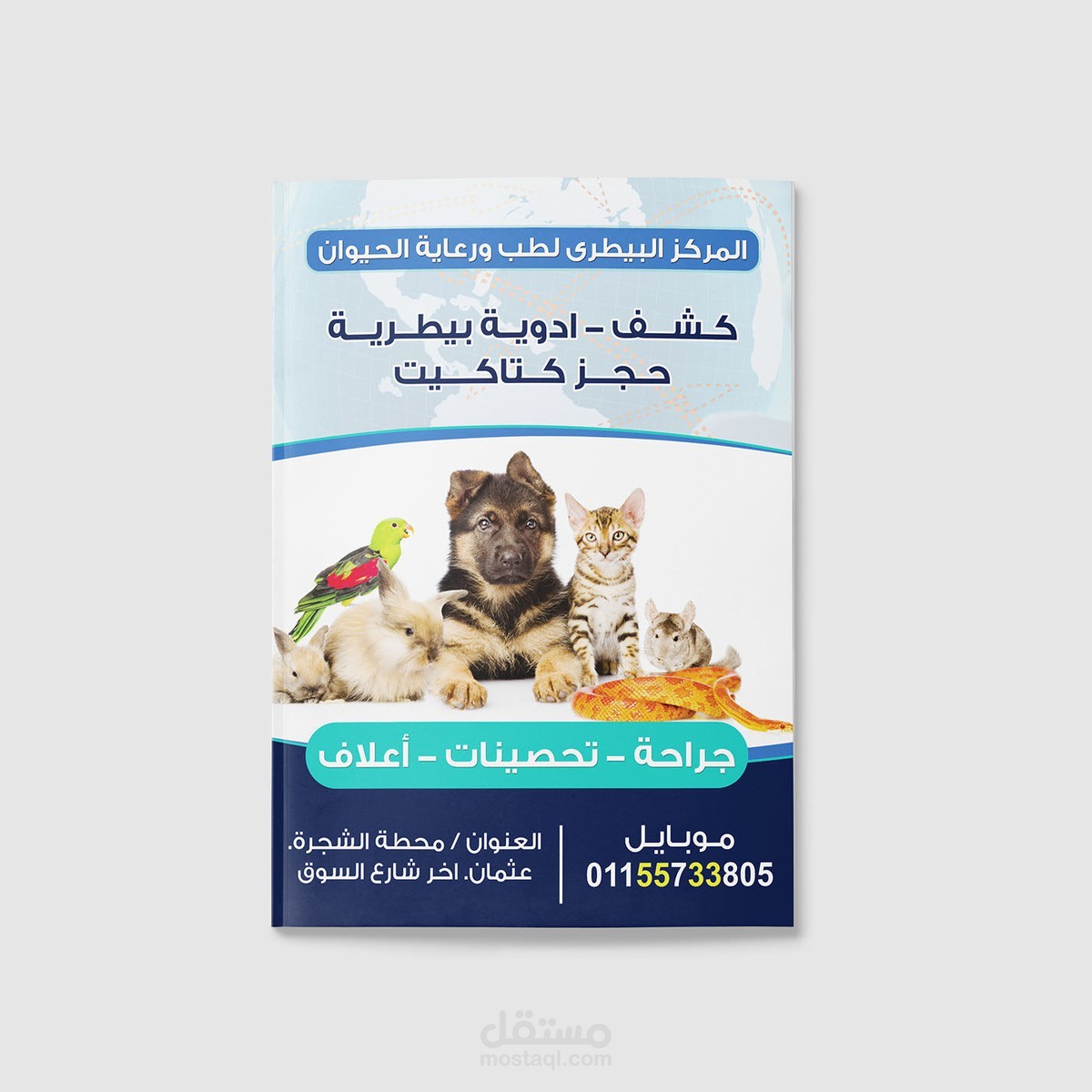 فلاير المركز البيطرى لطب ورعاية الحيوان