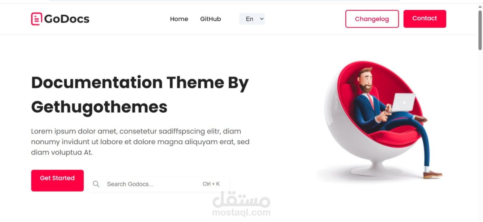 صفحة ويب متجاوبة مع جميع الأجهزة GoDocs