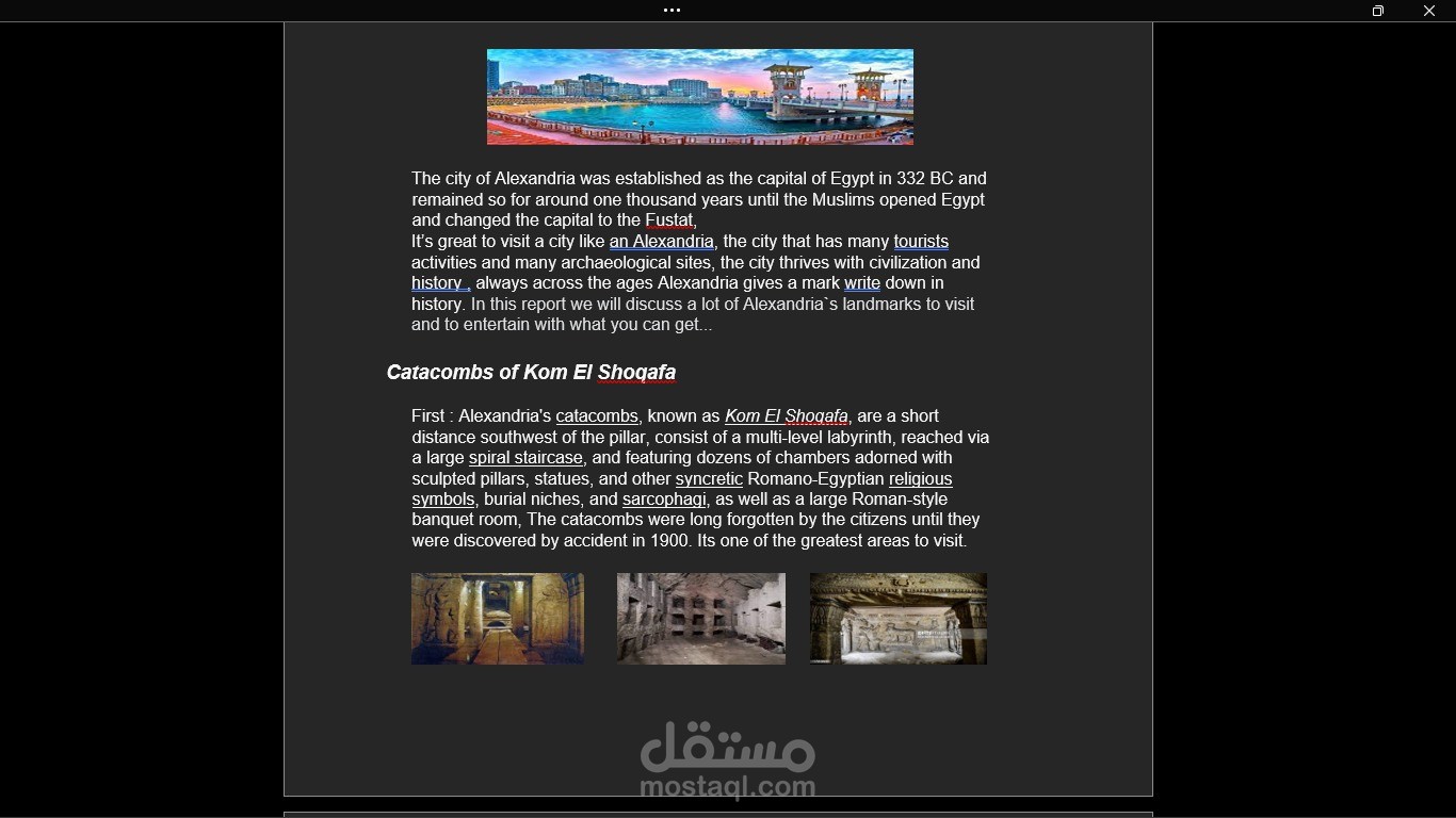Article about Alexandria