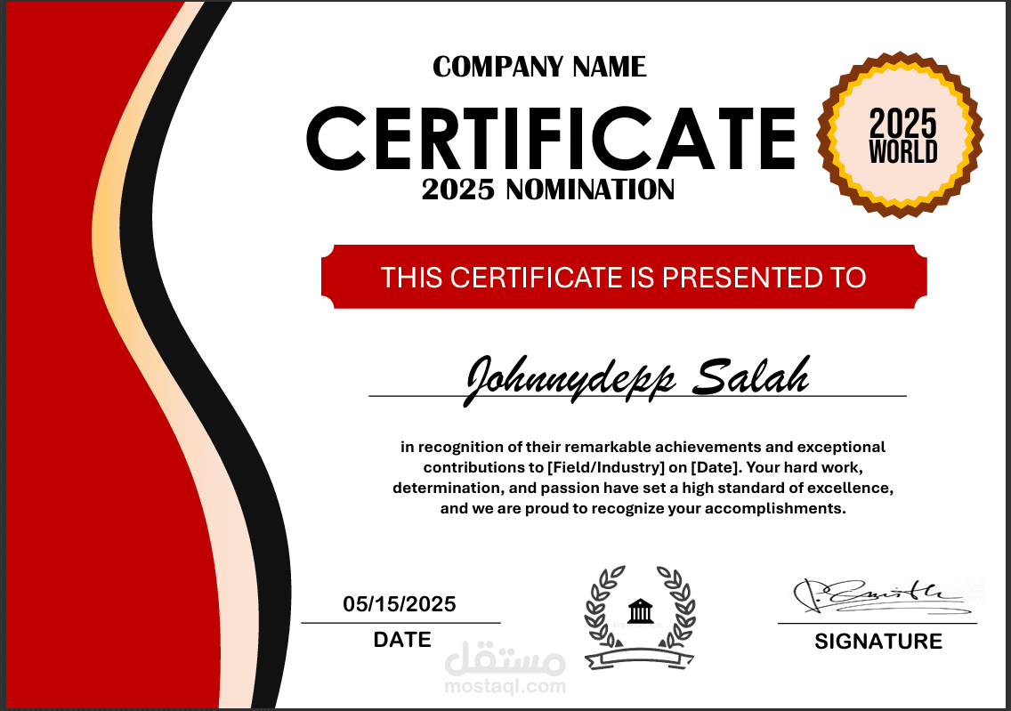 Certificate Design in Microsoft word