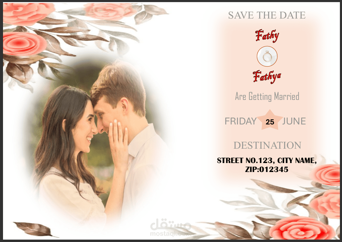 Wedding Card Design | MS Word