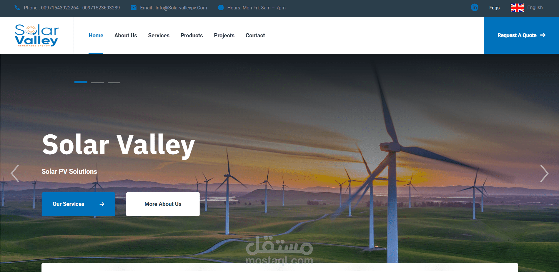 موقع Solar Vally للطاقة النظيفة