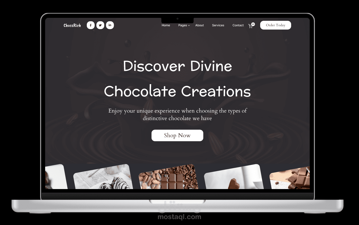 Landing Page chocolate