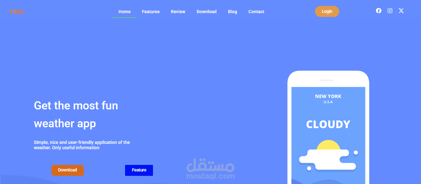 موقع wordpress تصميم بسيط