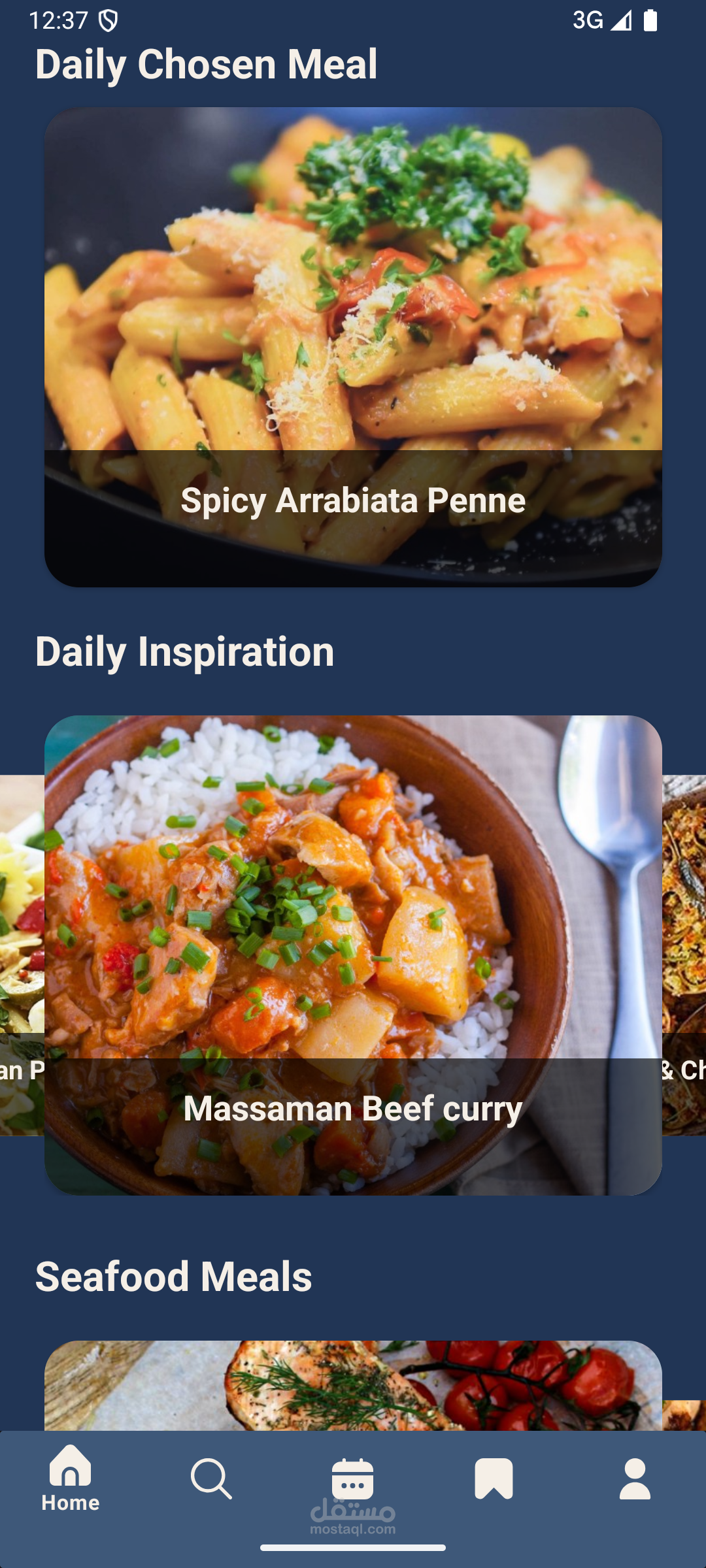 تطبيق تخطيط الوجبات (Food Planner App)