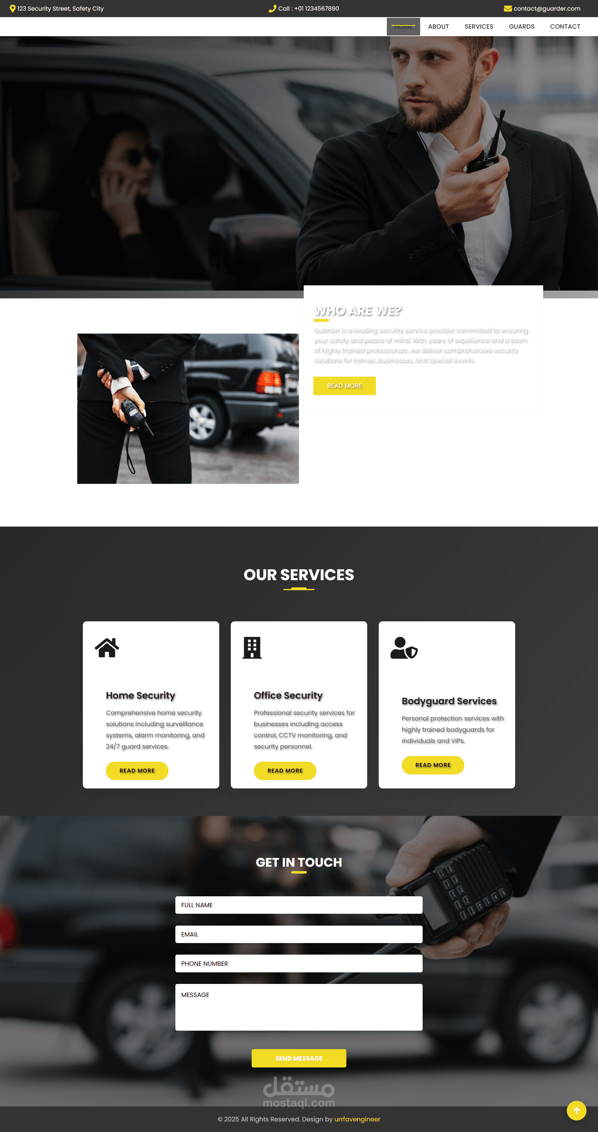 Gurder - Professional Bodyguard Company | شركة حراس أمن محترفين