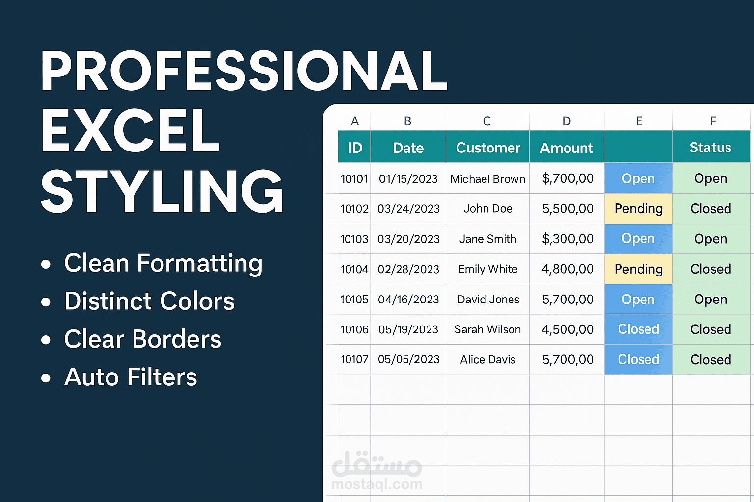 تنسيق وتجميل ملفات Excel لجداولك الكبيرة والمعقدة