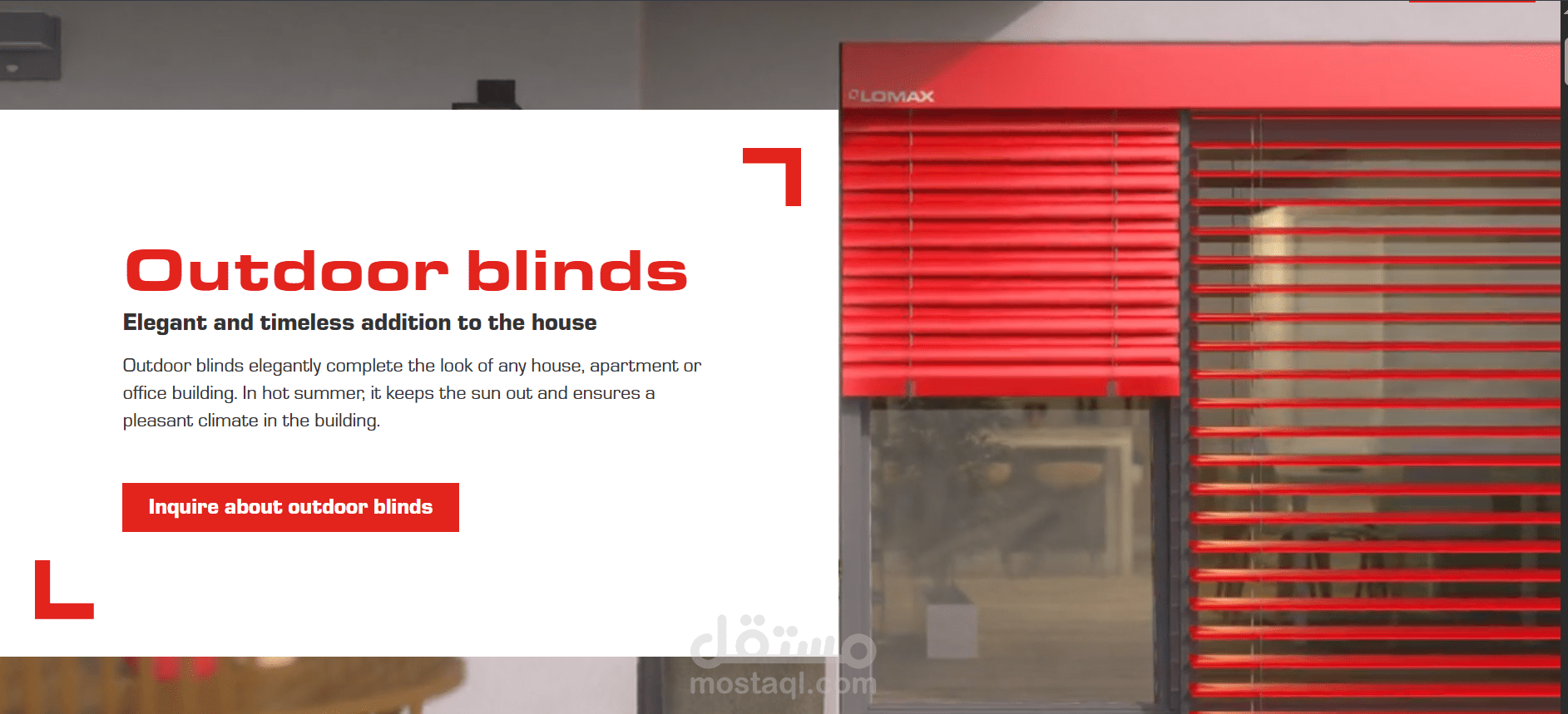 ادارة مشروع تطوير وتصميم موقع LOMAX