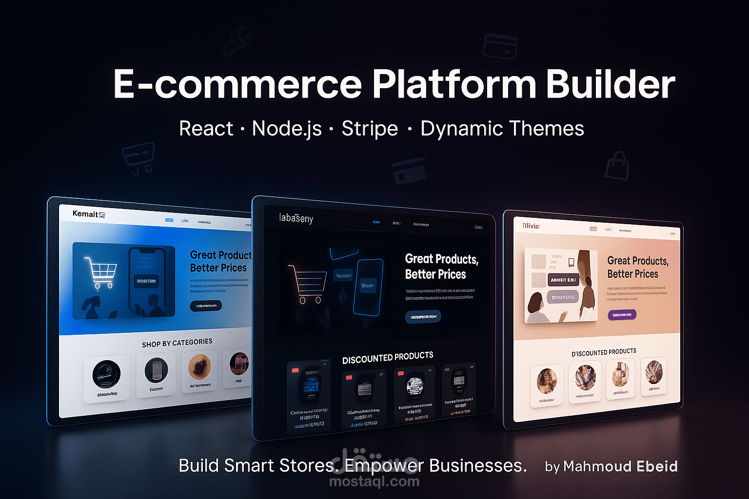 تطوير متجر إلكتروني ببوابة دفع Stripe ولوحة تحكم متكاملة ونظام حملات إعلانية ذكي