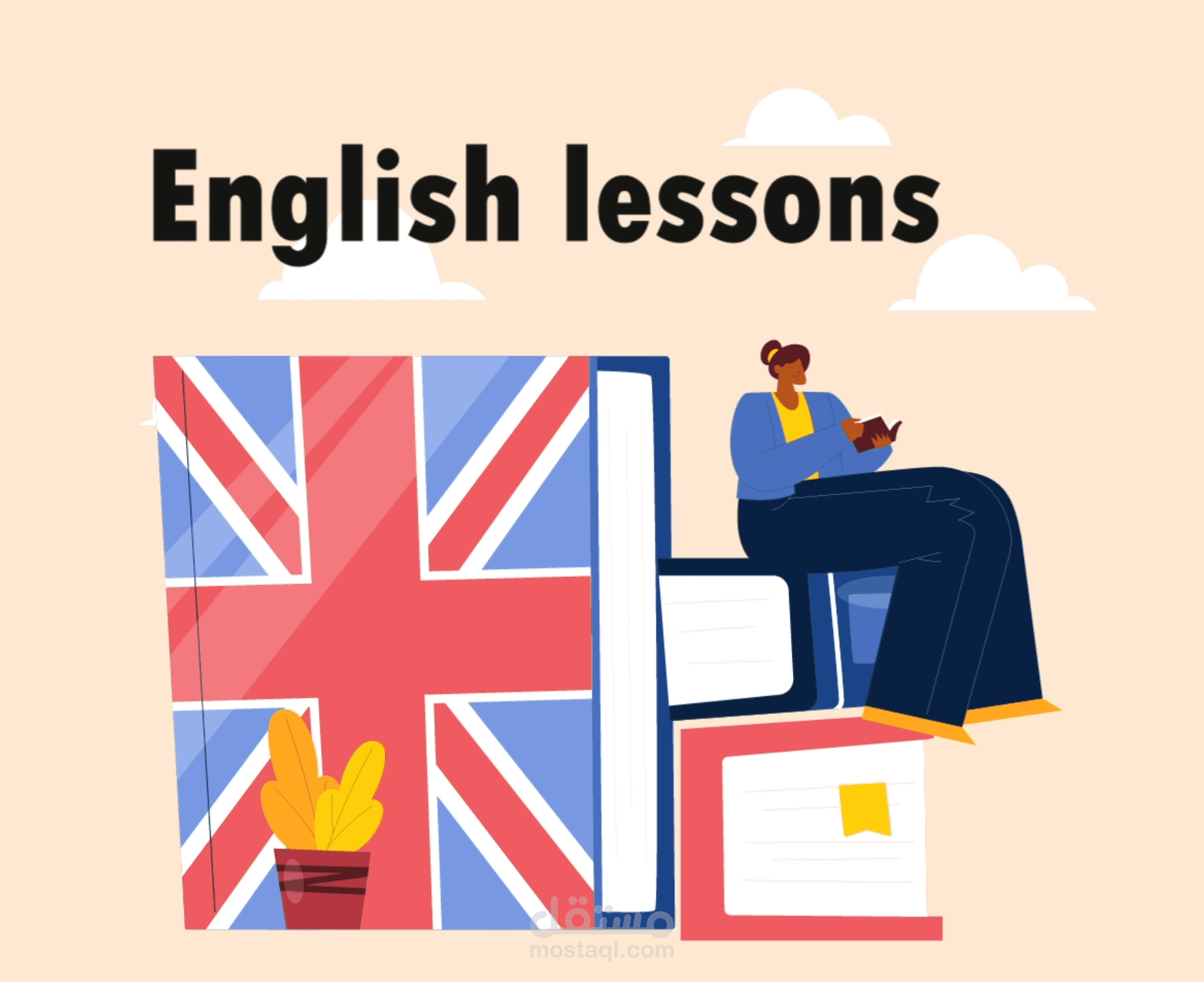 فيديو موشن جرافيك توسيقي لشركة كورسات انجليزي