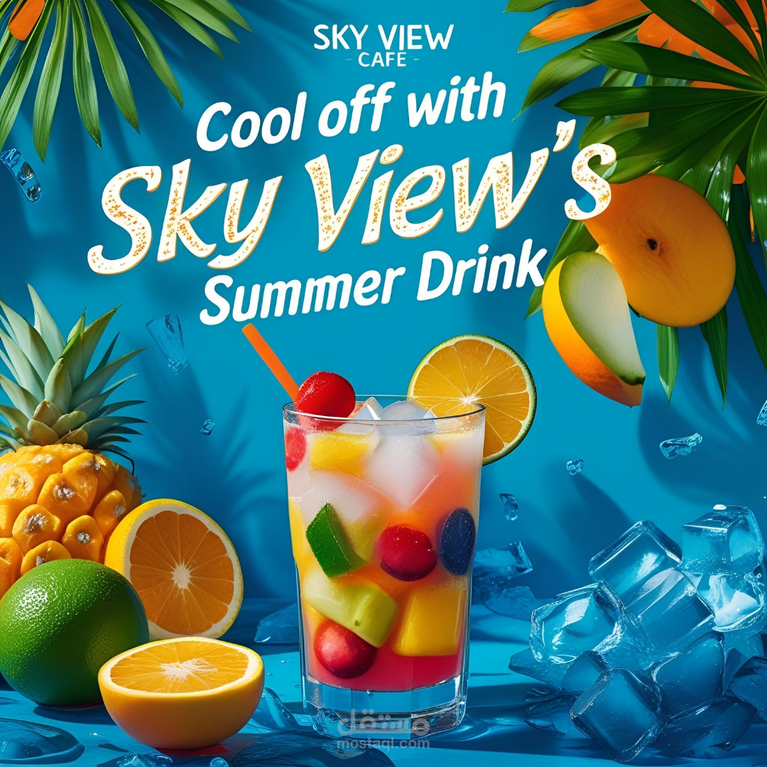 ? Summer Drink Ad – Canva Design