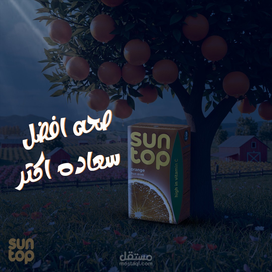 Night-Themed Social Media Design for Sun Top Brand"