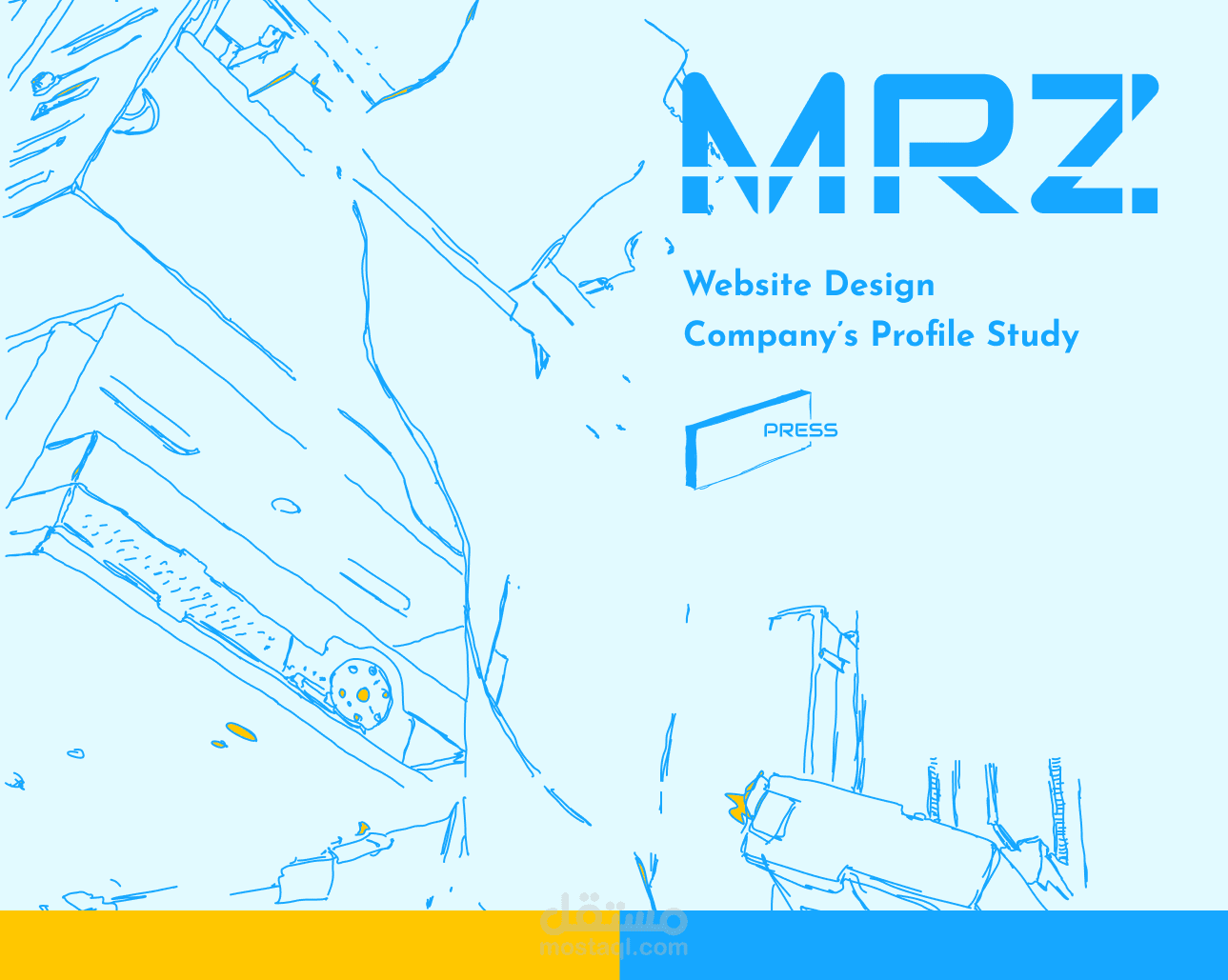 دراسة بروفايل وتصميم موقع لشركة تكنولوجيا MRZ