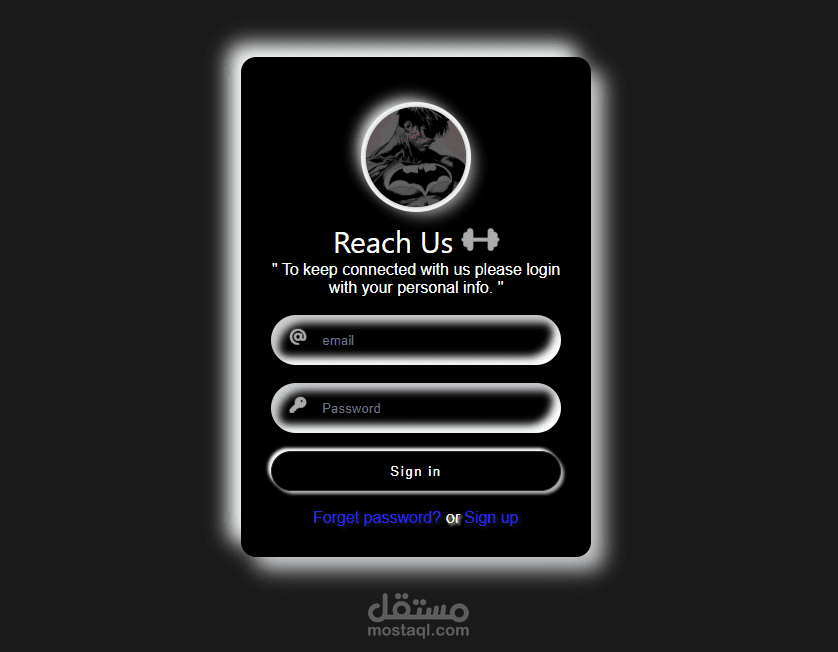 Login Page UI Design