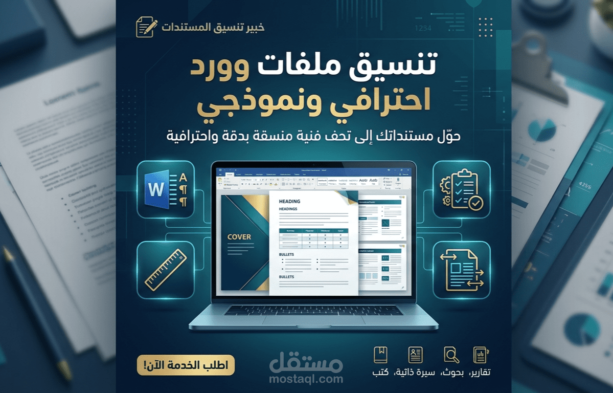 تنسيق ملف وورد بطريقة احتافية ونموذجية