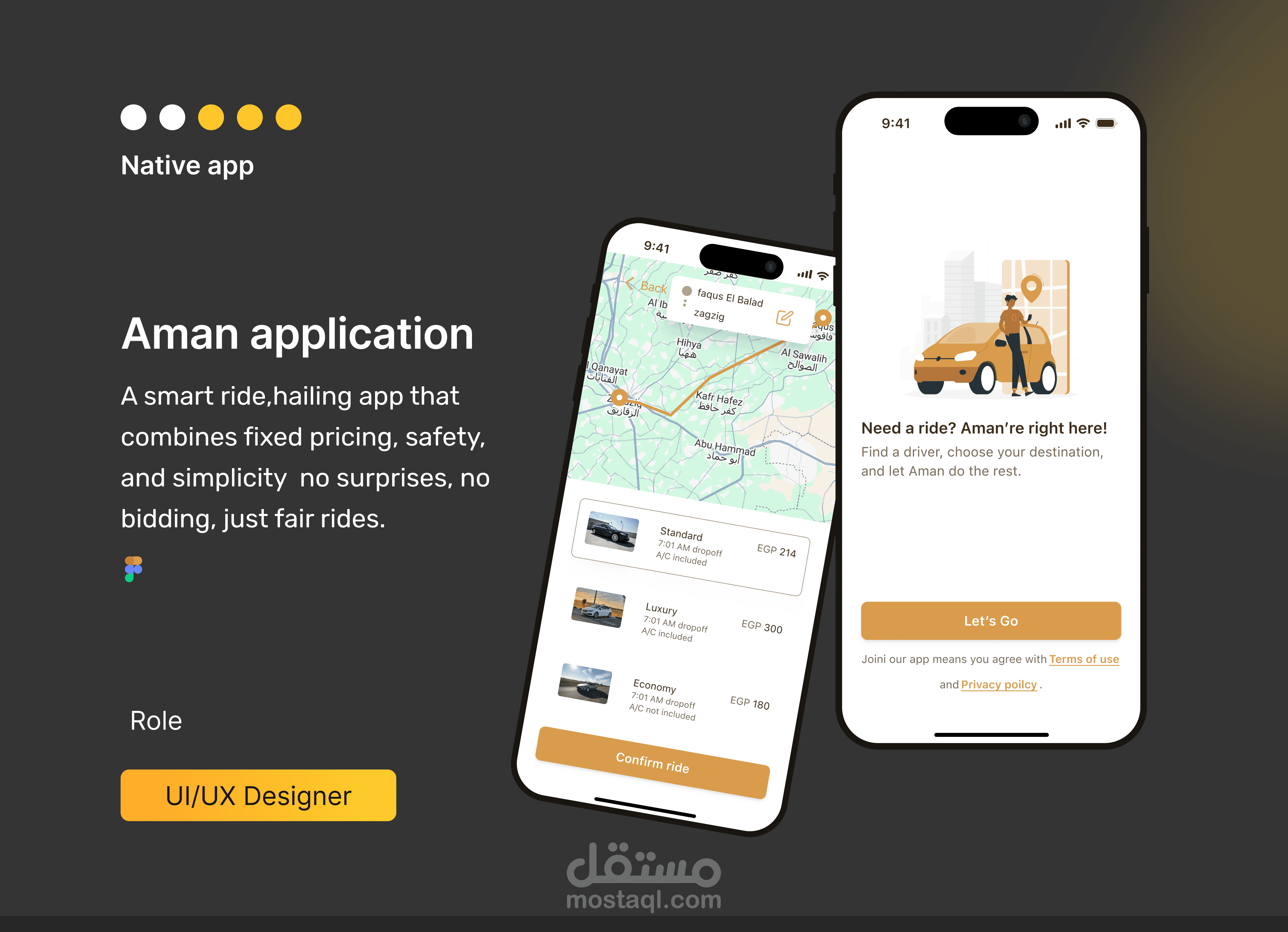 أمان – تطبيق موبايل لحجز الرحلات (UI/UX Design)